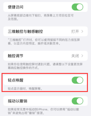 南开苹果授权维修站分享iPhone轻点无法唤醒怎么办 