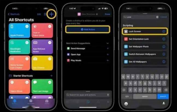 南开苹果14锁屏维修店分享iPhone14升级iOS16.4后如何创建锁屏快捷方式 